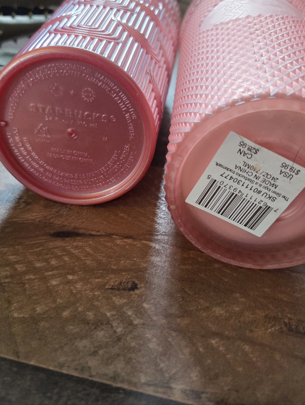 New STARBUCKS 24 Oz. Venti Cold '23 Mermaid Tumbler '22 Pink Lemonade Diamond - Picture 5 of 8